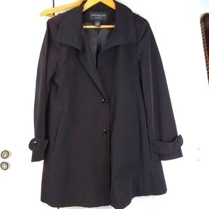 Centigrade Sleek black Relaxed fit Trench Coat Classic Neutral Sz.S